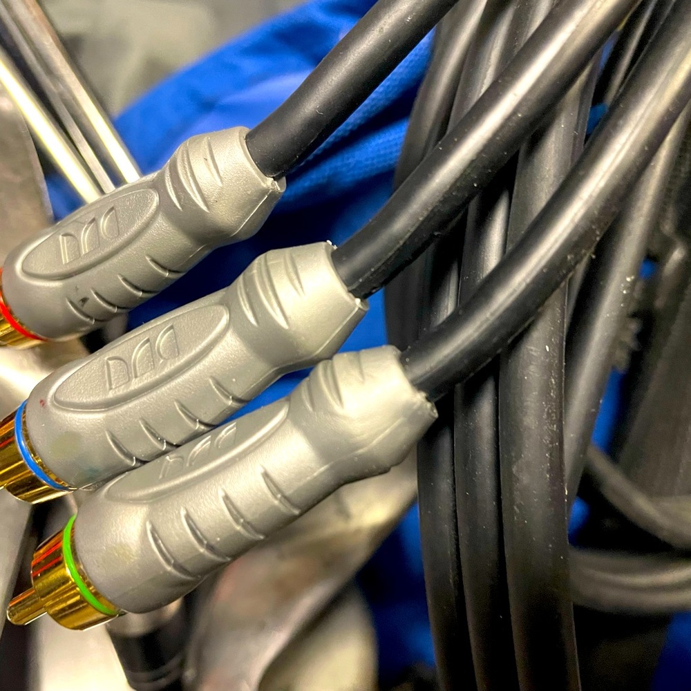 Audio video cords Monster cables 2 sets .
3 rca male per side